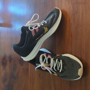 Nike Running Floral Black White Spring Summer Athletic Sneaker Shoes women’s 8